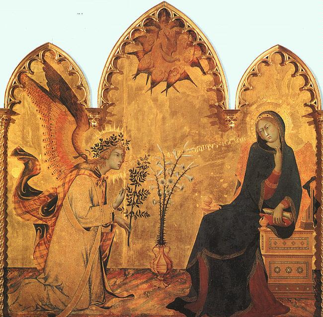 Simone Martini The Annunciation and the Two Saints oil painting image